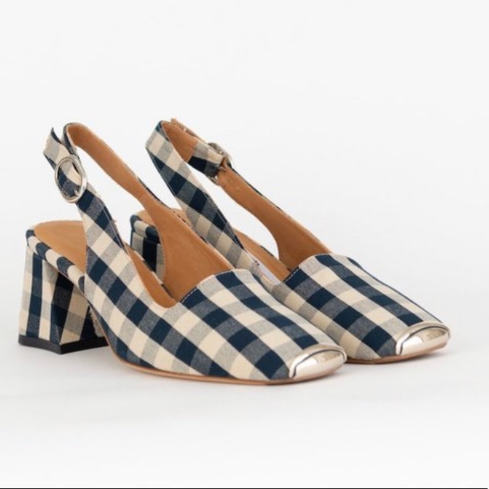 NEW Miista Canar Camping Heels Navy size 38